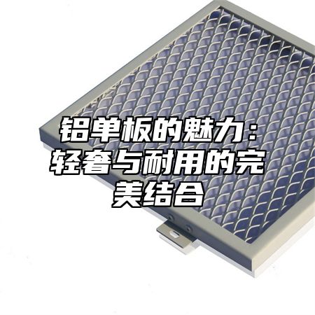 铝单板的魅力：轻奢与耐用的完美结合