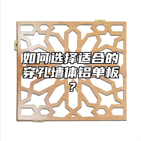 如何选择适合的穿孔墙体铝单板？