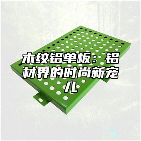 木纹铝单板：铝材界的时尚新宠儿