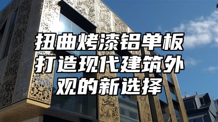 扭曲烤漆铝单板打造现代建筑外观的新选择