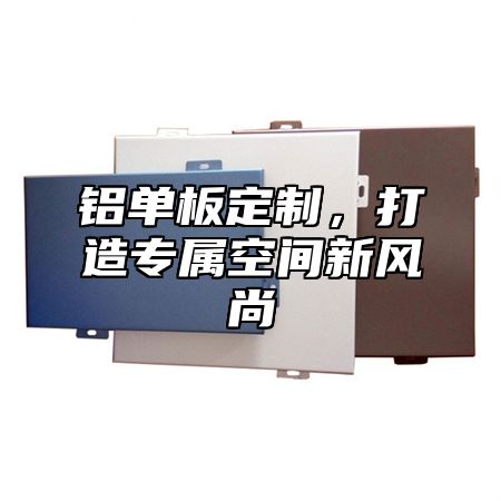 铝单板定制，打造专属空间新风尚