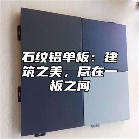 石纹铝单板：建筑之美，尽在一板之间