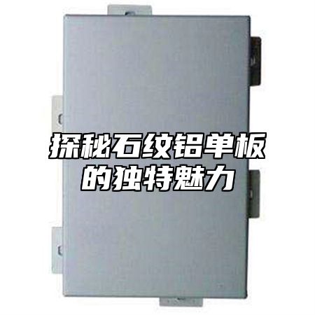 探秘石纹铝单板的独特魅力